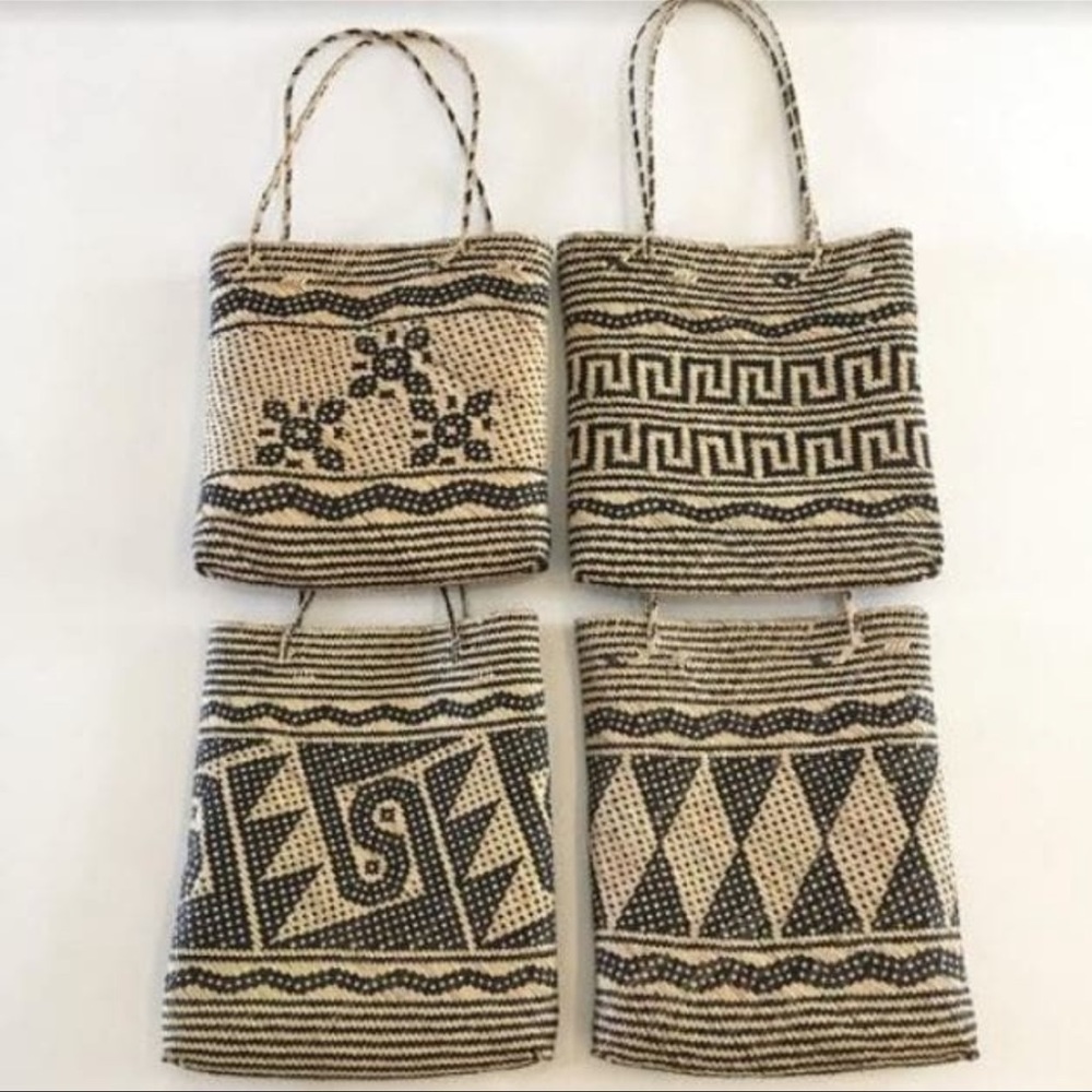 Handwoven rattan tote bag from Borneo